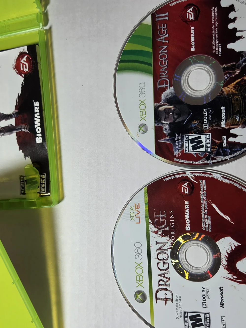 EA Dragon Age Origins + Dragon Age II Xbox 360 M RPG Fantasy